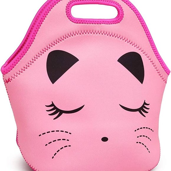 * New Cute Cat Face Bow Diamond Bling Waterproof Pink School Backpack Girls Book - Picture 5 of 15